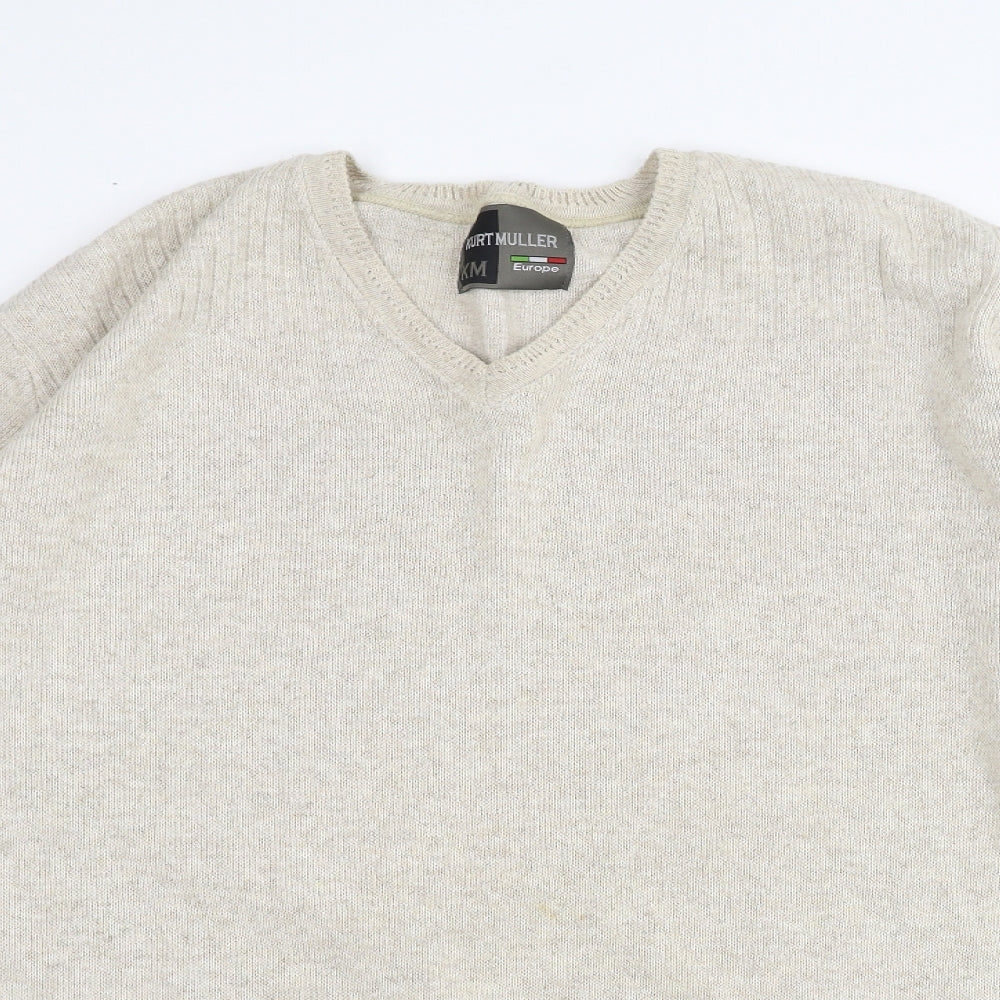 Kurt Muller Mens White   Pullover Jumper Size XL