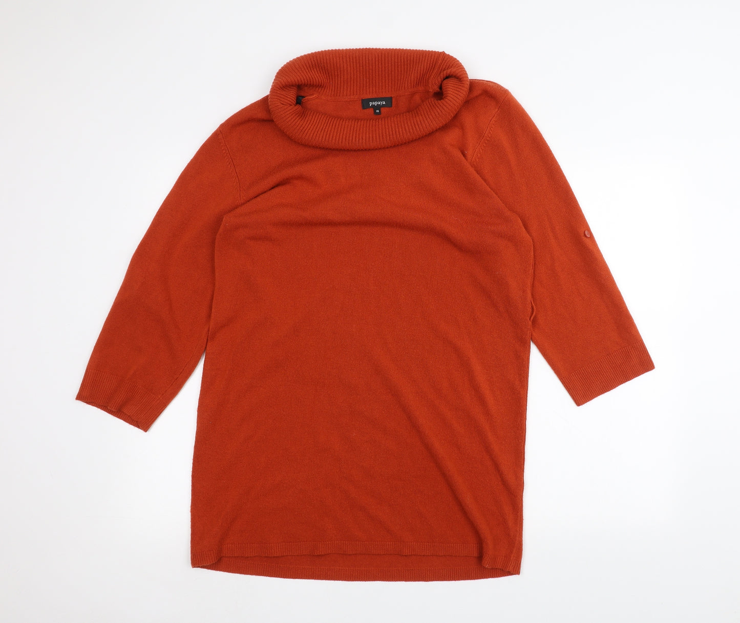 Papaya Womens Orange   Pullover Jumper Size 16