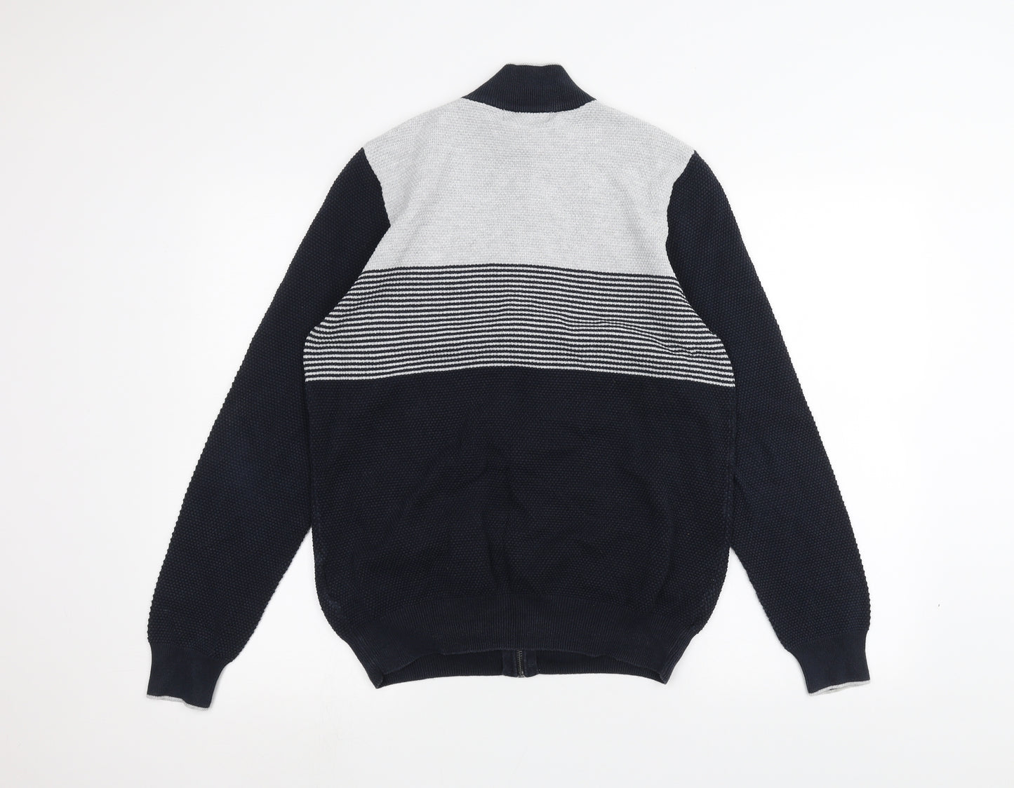 Blue Harbour Mens Blue   Full Zip Jumper Size S
