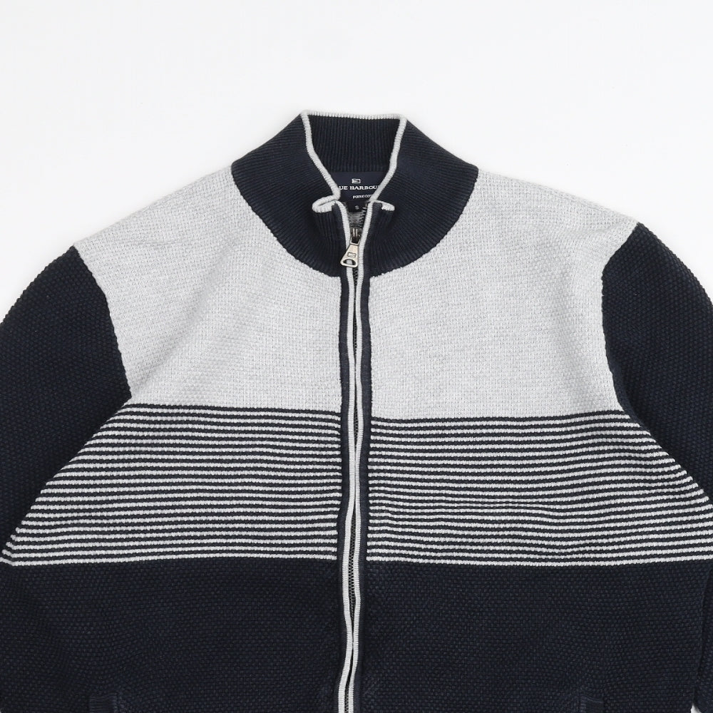 Blue Harbour Mens Blue   Full Zip Jumper Size S