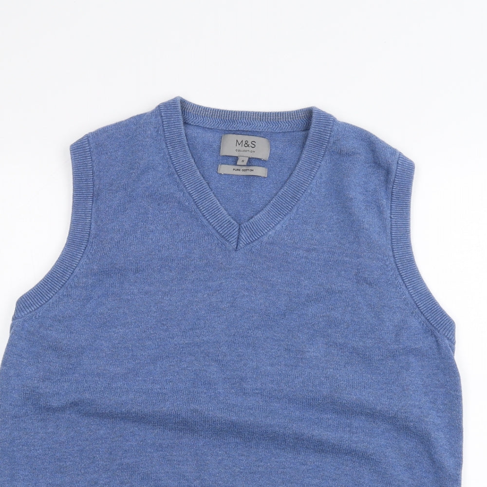 Marks and Spencer Mens Blue   Pullover Jumper Size S