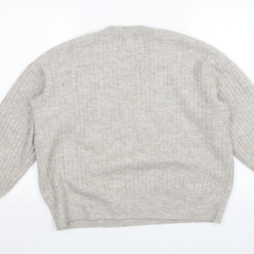 H&M Womens Grey   Pullover Jumper Size M