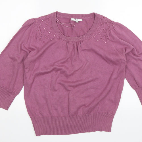 Klass Collection Womens Pink   Pullover Jumper Size XL