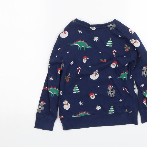 H&M Boys Blue   Pullover Jumper Size 5-6 Years  - Christmas Jumper