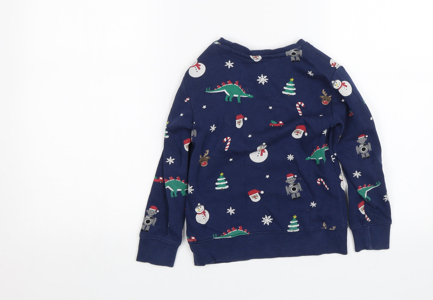 H&M Boys Blue   Pullover Jumper Size 5-6 Years  - Christmas Jumper