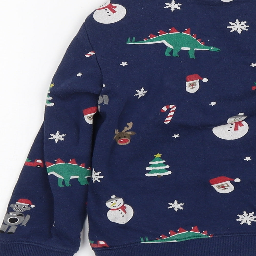 H&M Boys Blue   Pullover Jumper Size 5-6 Years  - Christmas Jumper