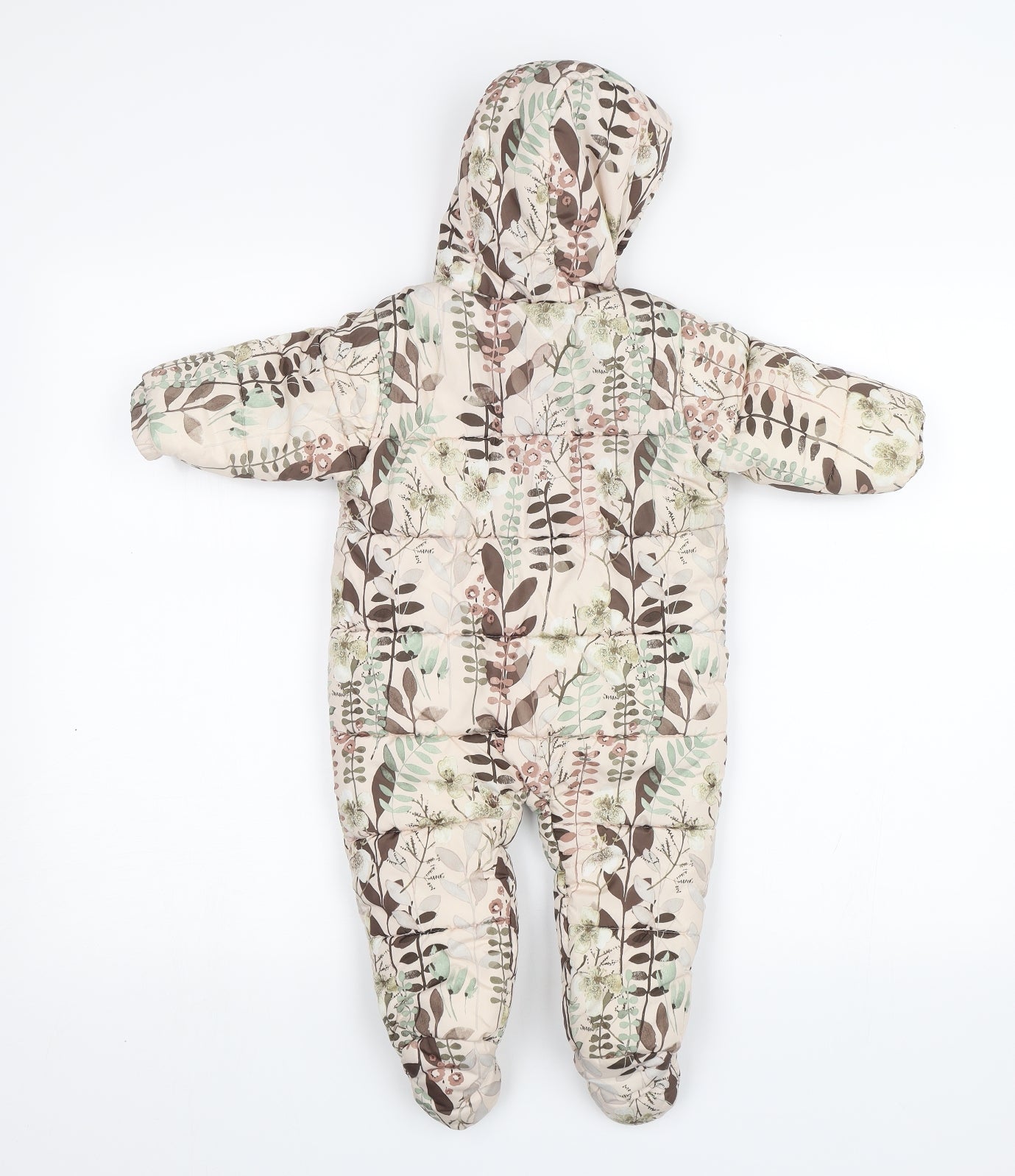 NEXT Baby Black Floral  Jacket Snowsuit Size 6-9 Months