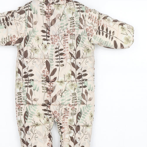 NEXT Baby Black Floral  Jacket Snowsuit Size 6-9 Months