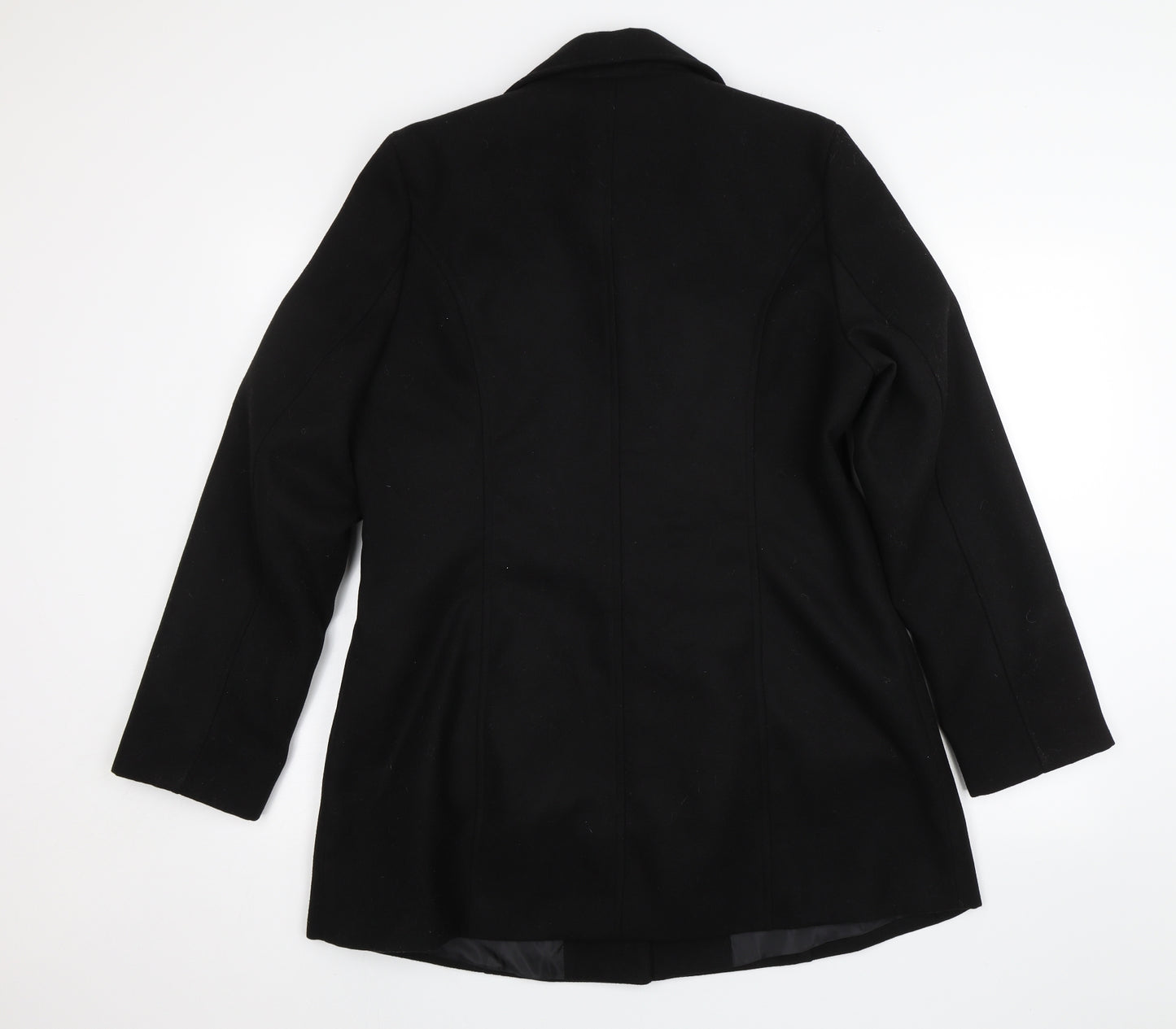 Peacocks Womens Black   Pea Coat Jacket Size 14