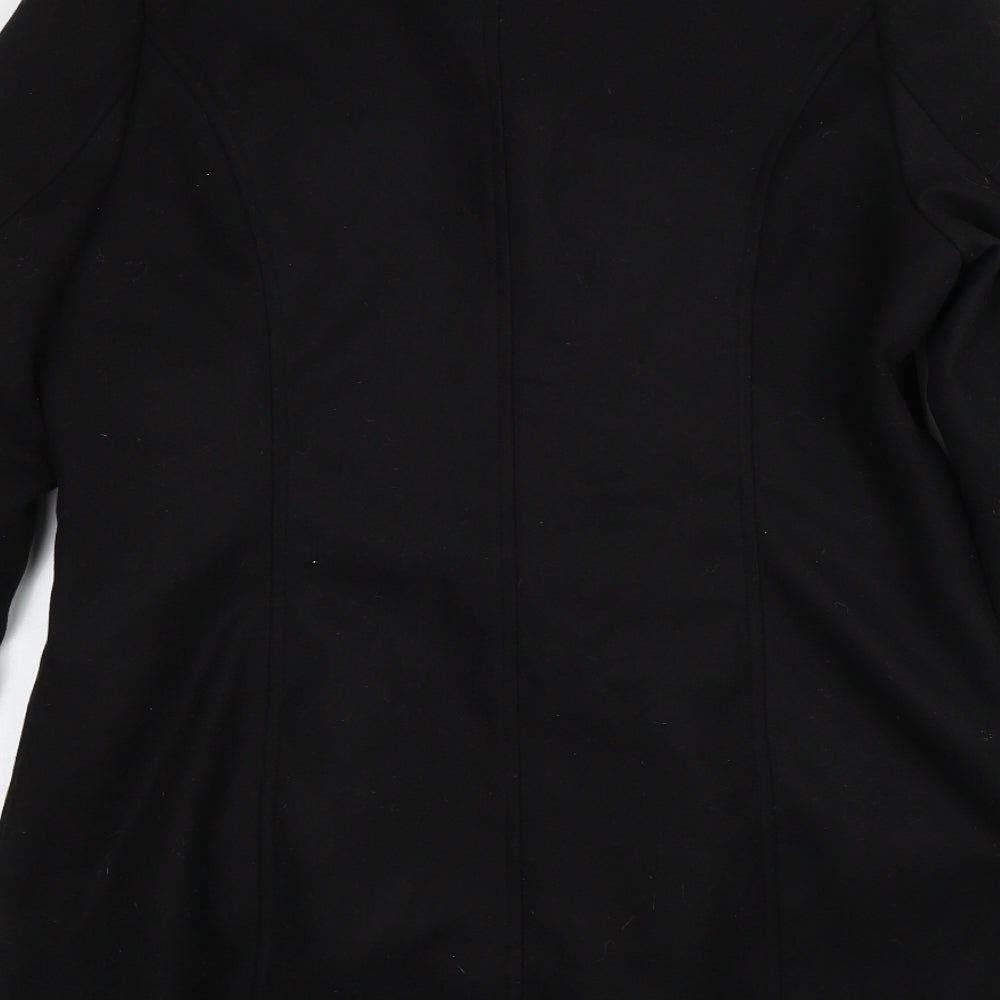 Peacocks Womens Black   Pea Coat Jacket Size 14