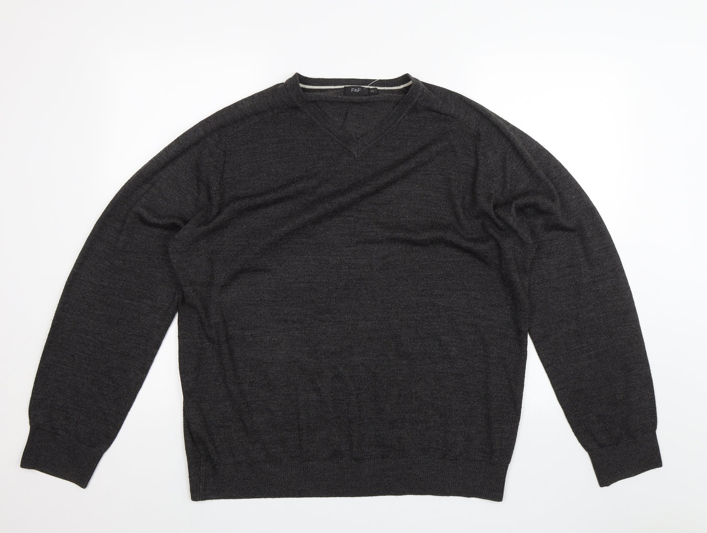 F&F Mens Grey   Pullover Jumper Size XL