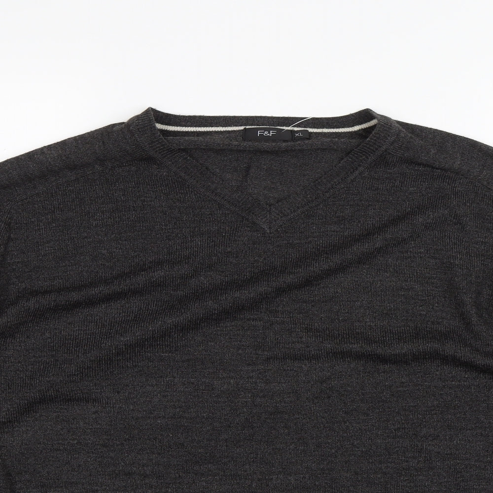 F&F Mens Grey   Pullover Jumper Size XL
