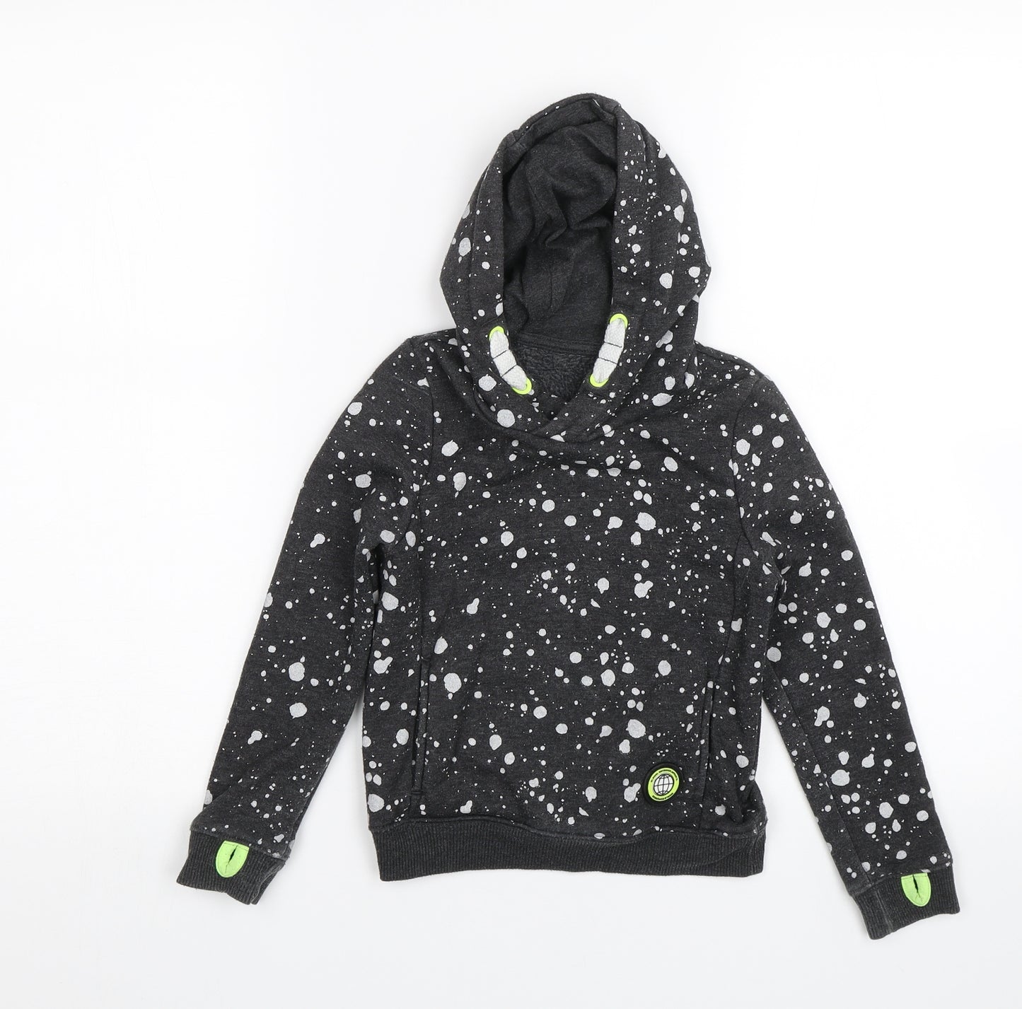 Nutmeg Boys Grey Spotted  Pullover Hoodie Size 2-3 Years