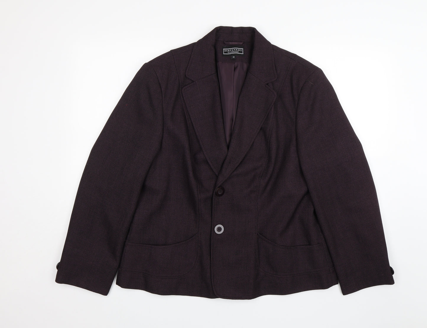 Debenhams Womens Purple   Jacket Blazer Size 18