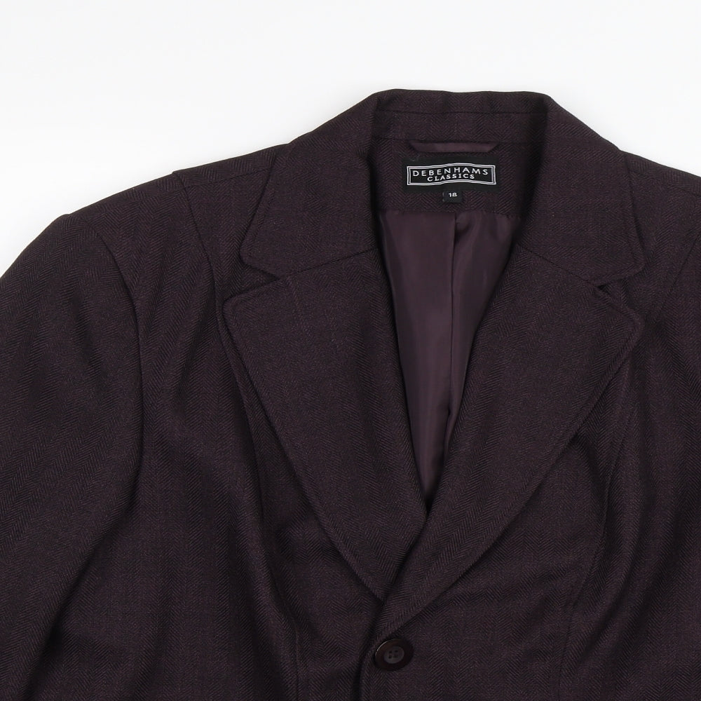 Debenhams Womens Purple   Jacket Blazer Size 18