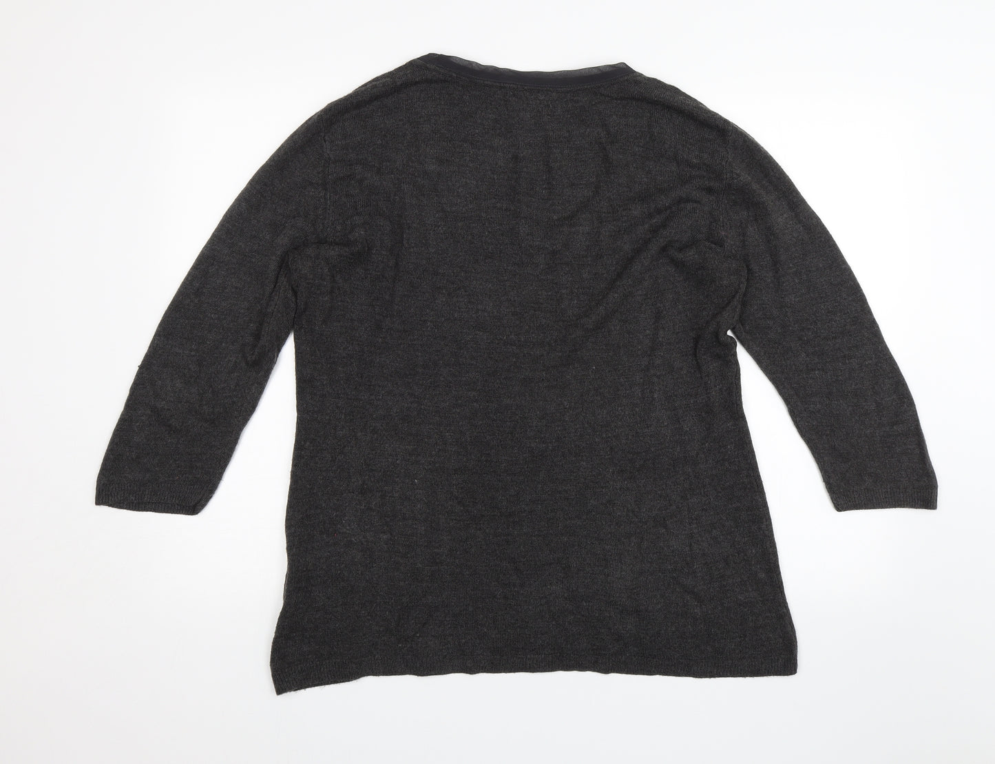 New York & Company Womens Grey   Pullover Jumper Size XL