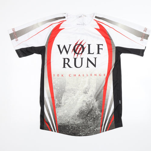 Scimitar Sports Mens White   Basic T-Shirt Size M  - Wolf Run