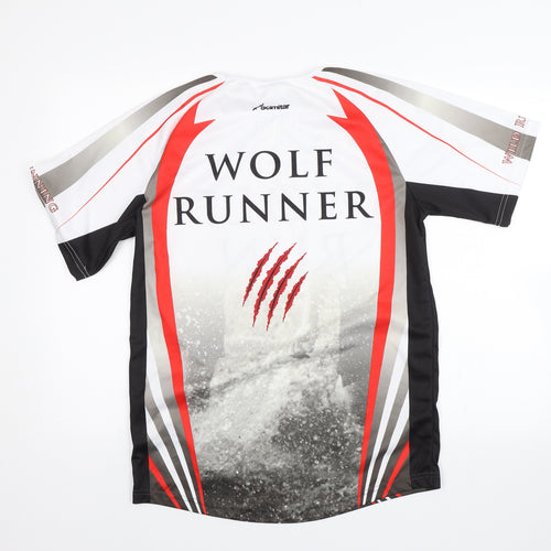 Scimitar Sports Mens White   Basic T-Shirt Size M  - Wolf Run