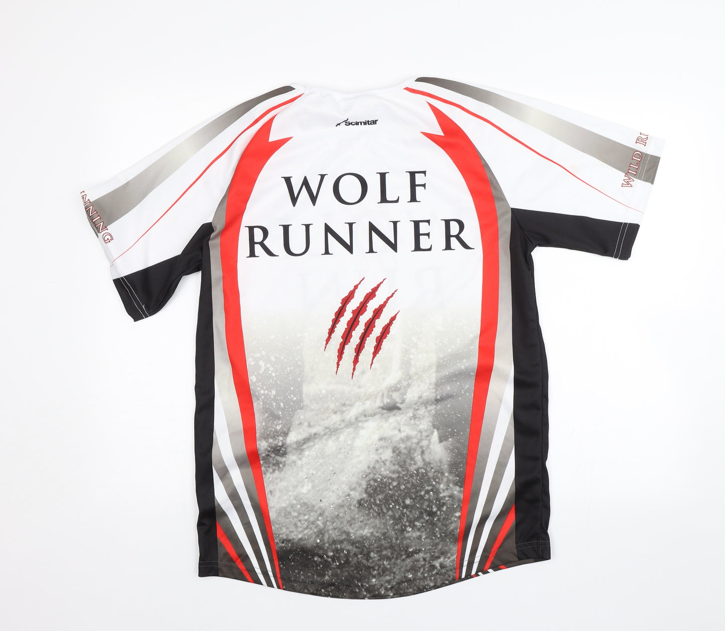 Scimitar Sports Mens White   Basic T-Shirt Size M  - Wolf Run