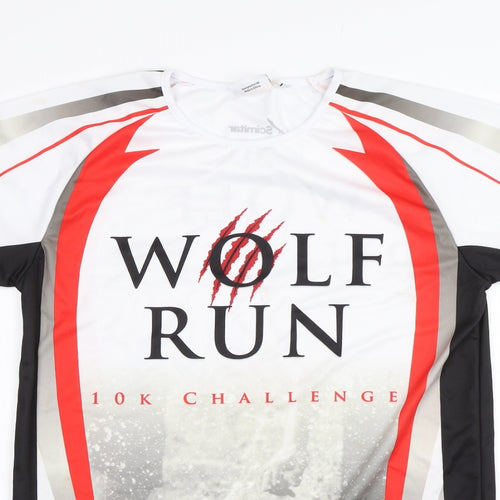 Scimitar Sports Mens White   Basic T-Shirt Size M  - Wolf Run