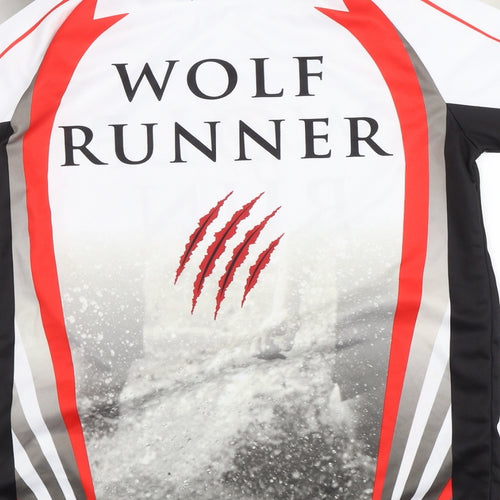 Scimitar Sports Mens White   Basic T-Shirt Size M  - Wolf Run