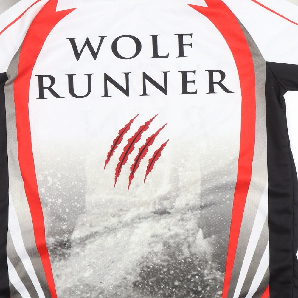 Scimitar Sports Mens White   Basic T-Shirt Size M  - Wolf Run