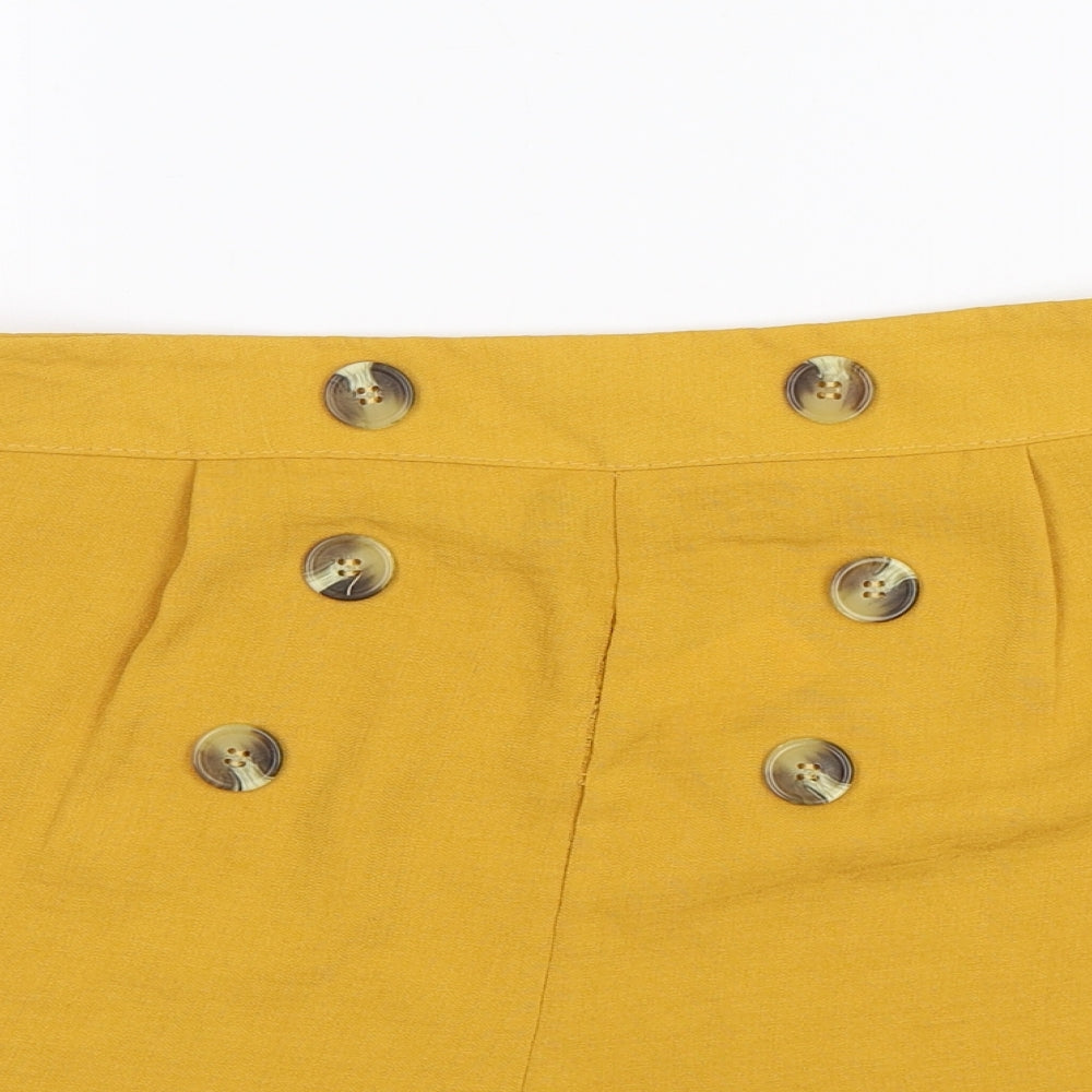Boohoo Womens Yellow   Sailor Shorts Size 14