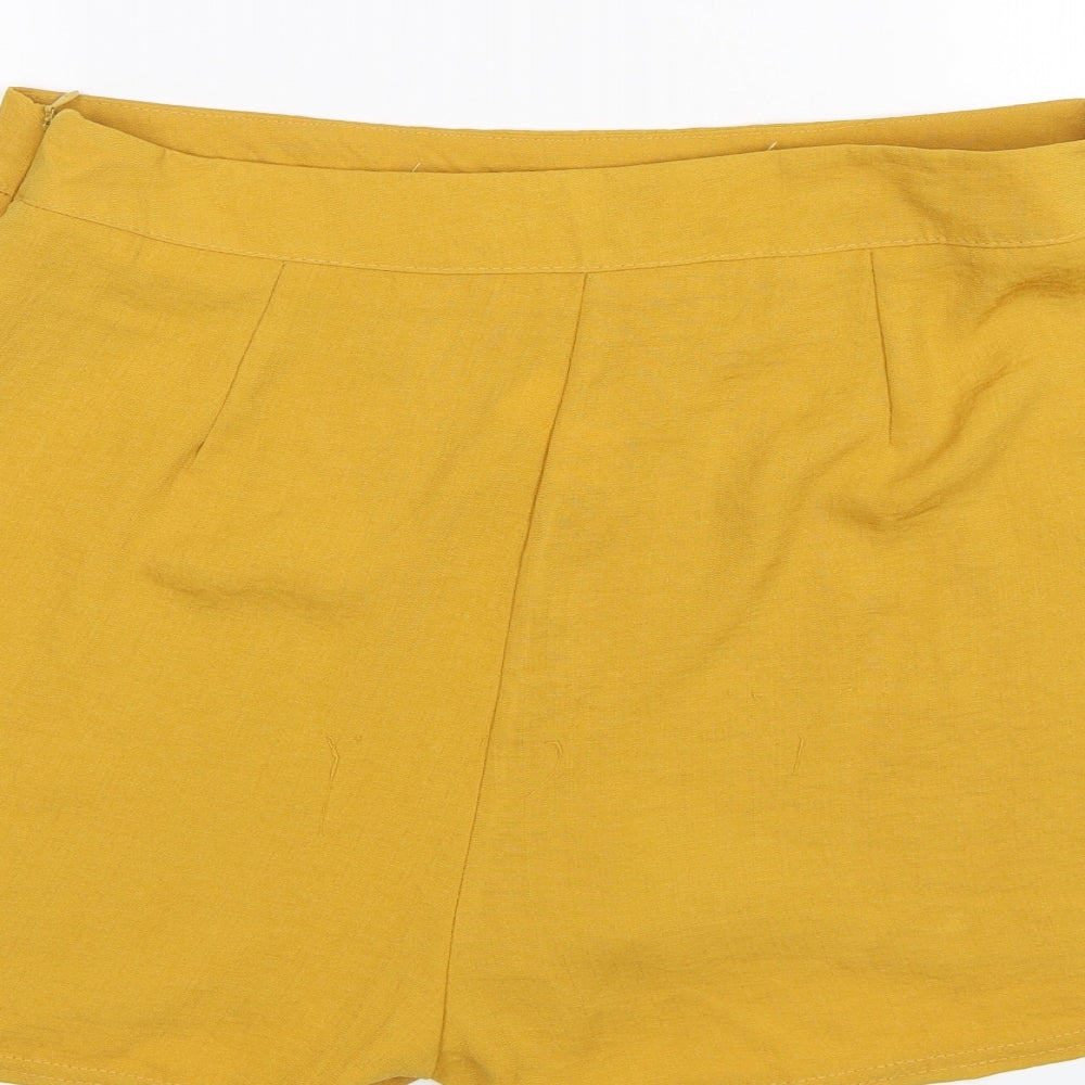Boohoo Womens Yellow   Sailor Shorts Size 14