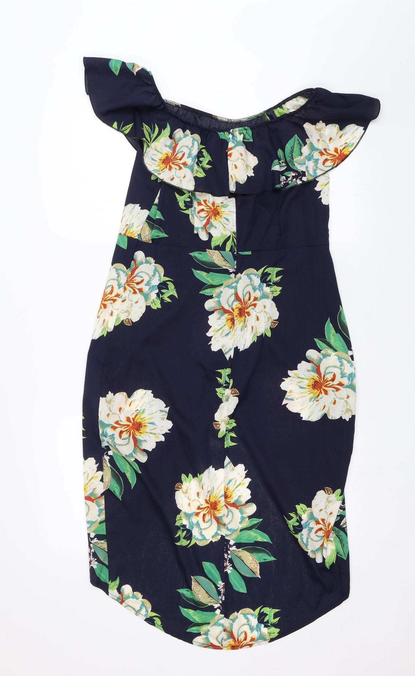 Preworn Womens Blue Floral  Wrap Dress  Size XL