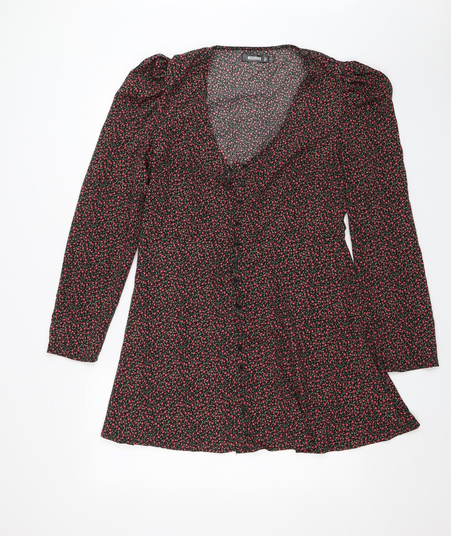 Missguided Womens Black Floral  Shift  Size 16