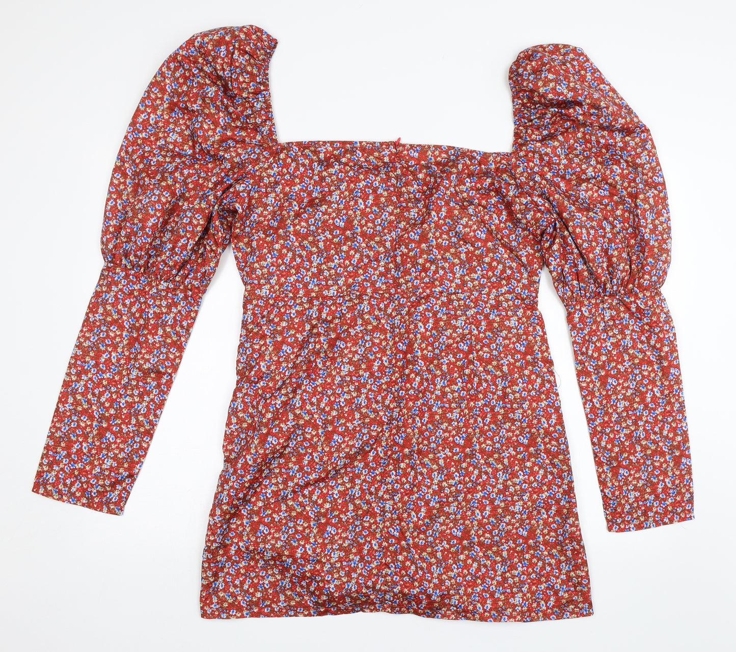 PRETTYLITTLETHING Womens Red Floral  Shift  Size 16