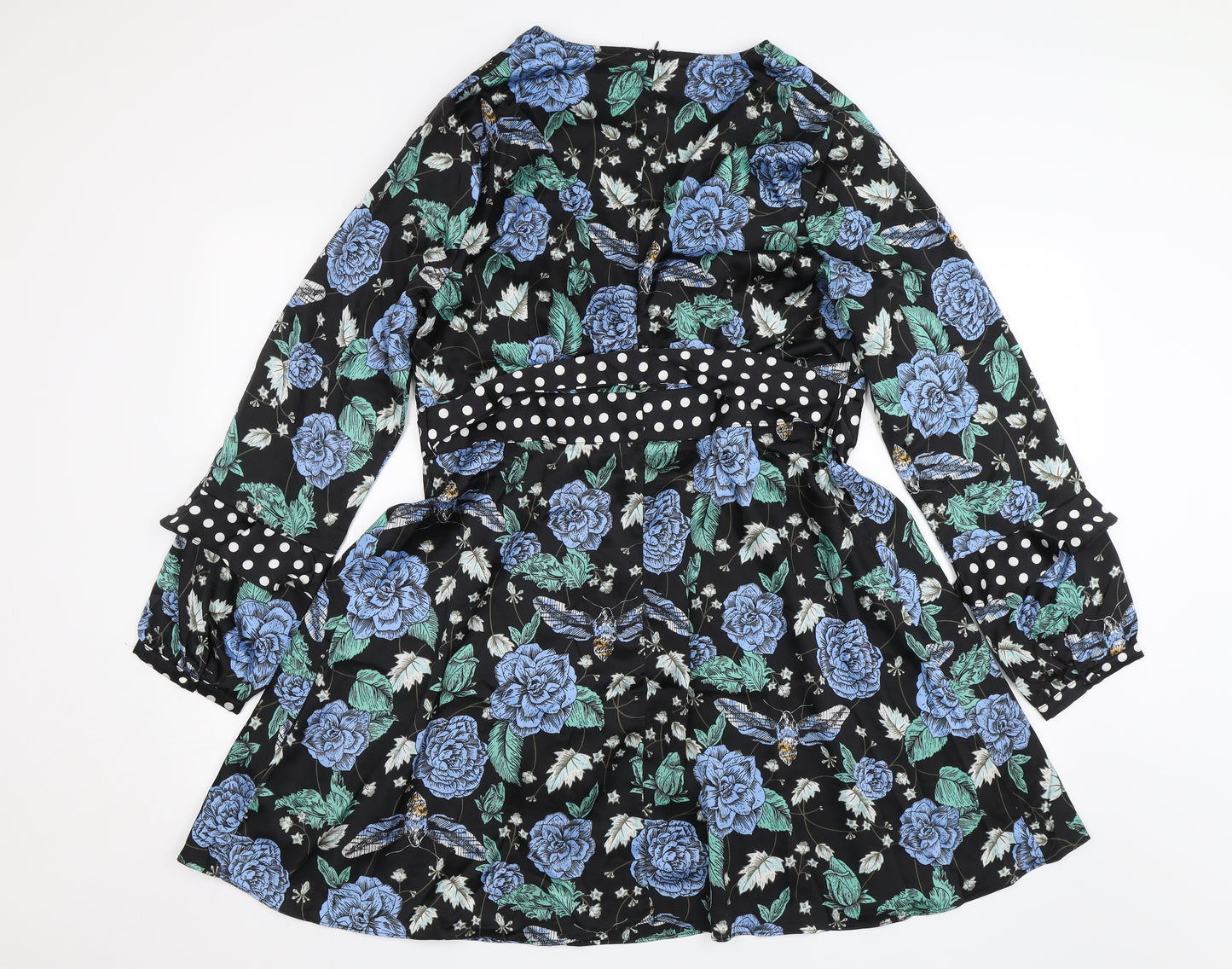 Glamorous Womens Black Floral  Shift  Size 16