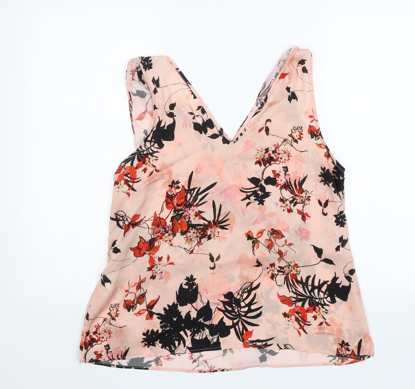 River Island Womens Pink Floral  Basic Blouse Size 16