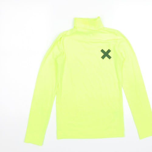 COLLUSION Womens Yellow   Basic T-Shirt Size 8