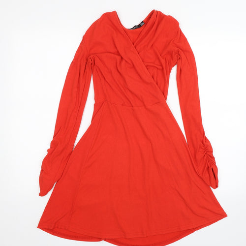 Boohoo Womens Orange   A-Line  Size 8