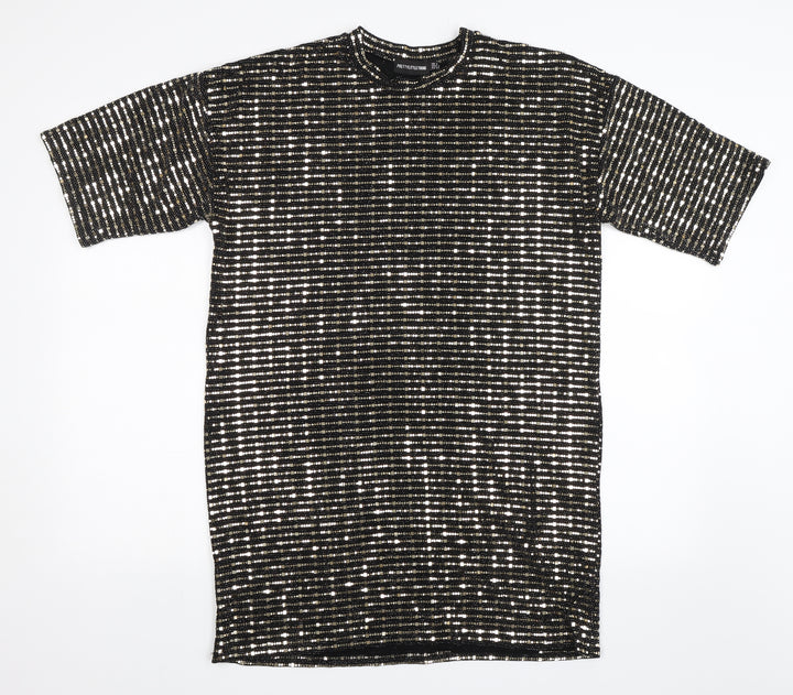 PRETTYLITTLETHING Womens Black Shift Size 6