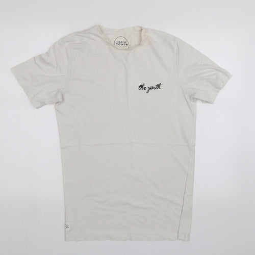 Native Youth Womens White   Basic T-Shirt Size M