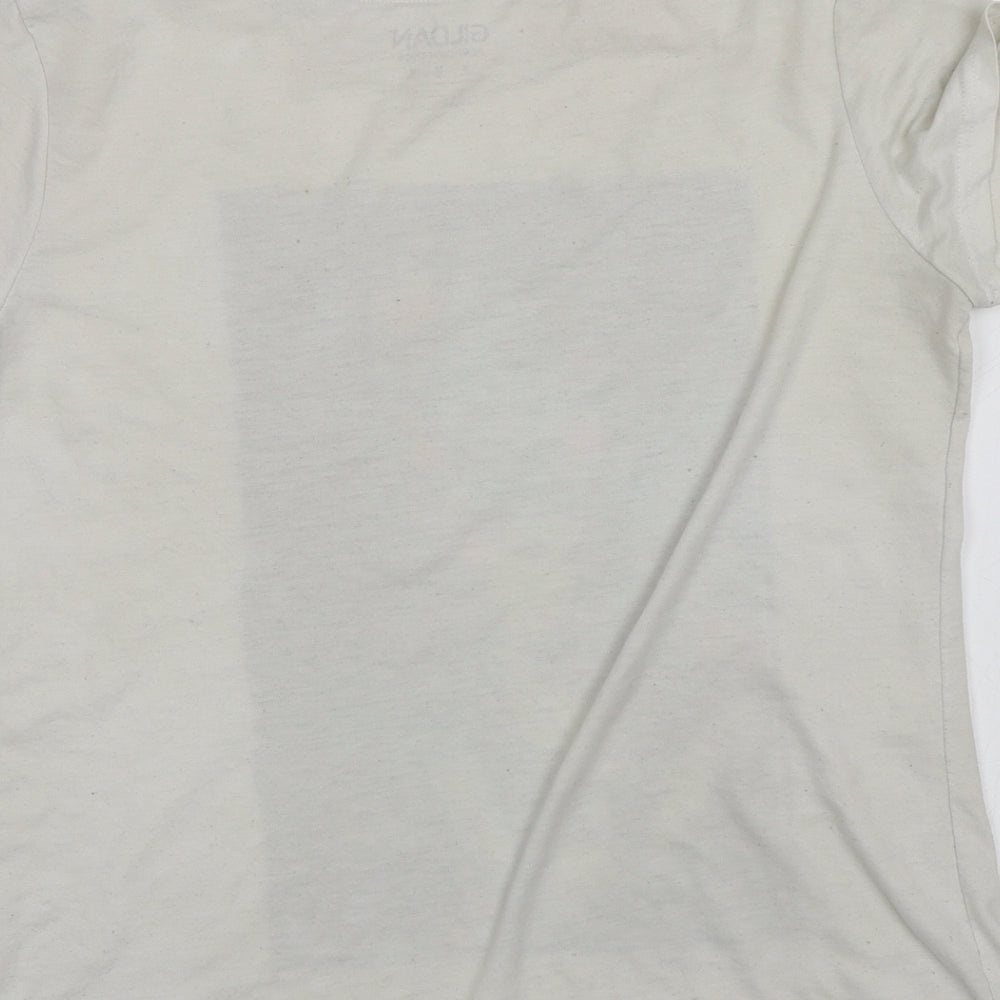 Gilden Womens White   Basic T-Shirt Size M
