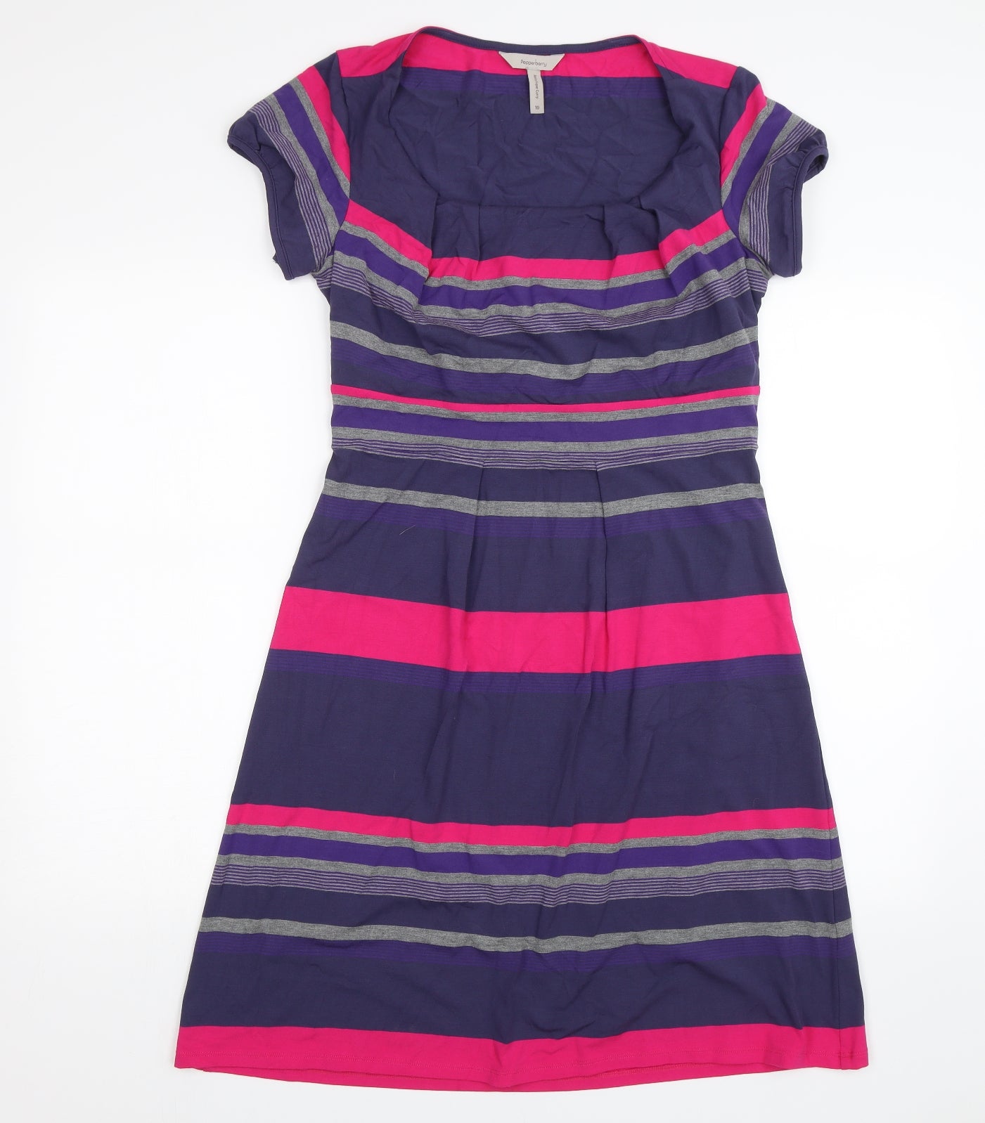 Pepperberry Womens Purple Striped  Shift  Size 10