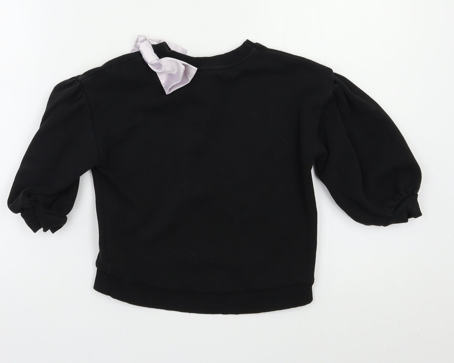 River Island Girls Black   Pullover Sweatshirt Size 3-4 Years