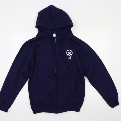 Just Hoods Womens Blue   Full Zip Hoodie Size S