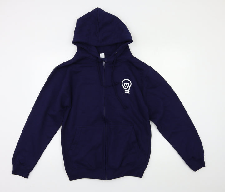Just Hoods Womens Blue Full Zip Hoodie Size S