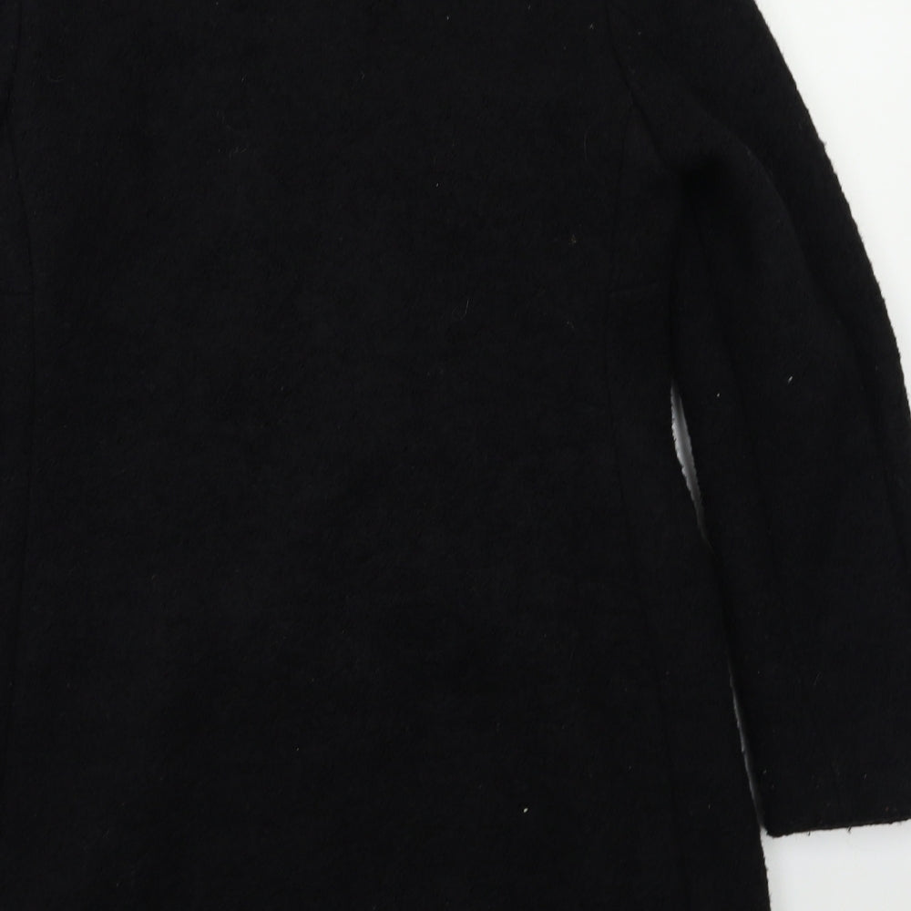 New Look Womens Black   Overcoat Coat Size 10