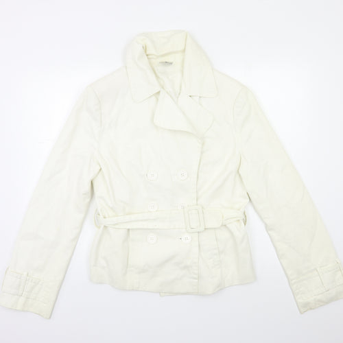 Xe Womens White   Pea Coat Coat Size 16