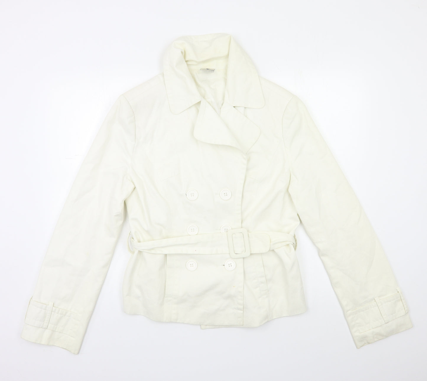 Xe Womens White   Pea Coat Coat Size 16