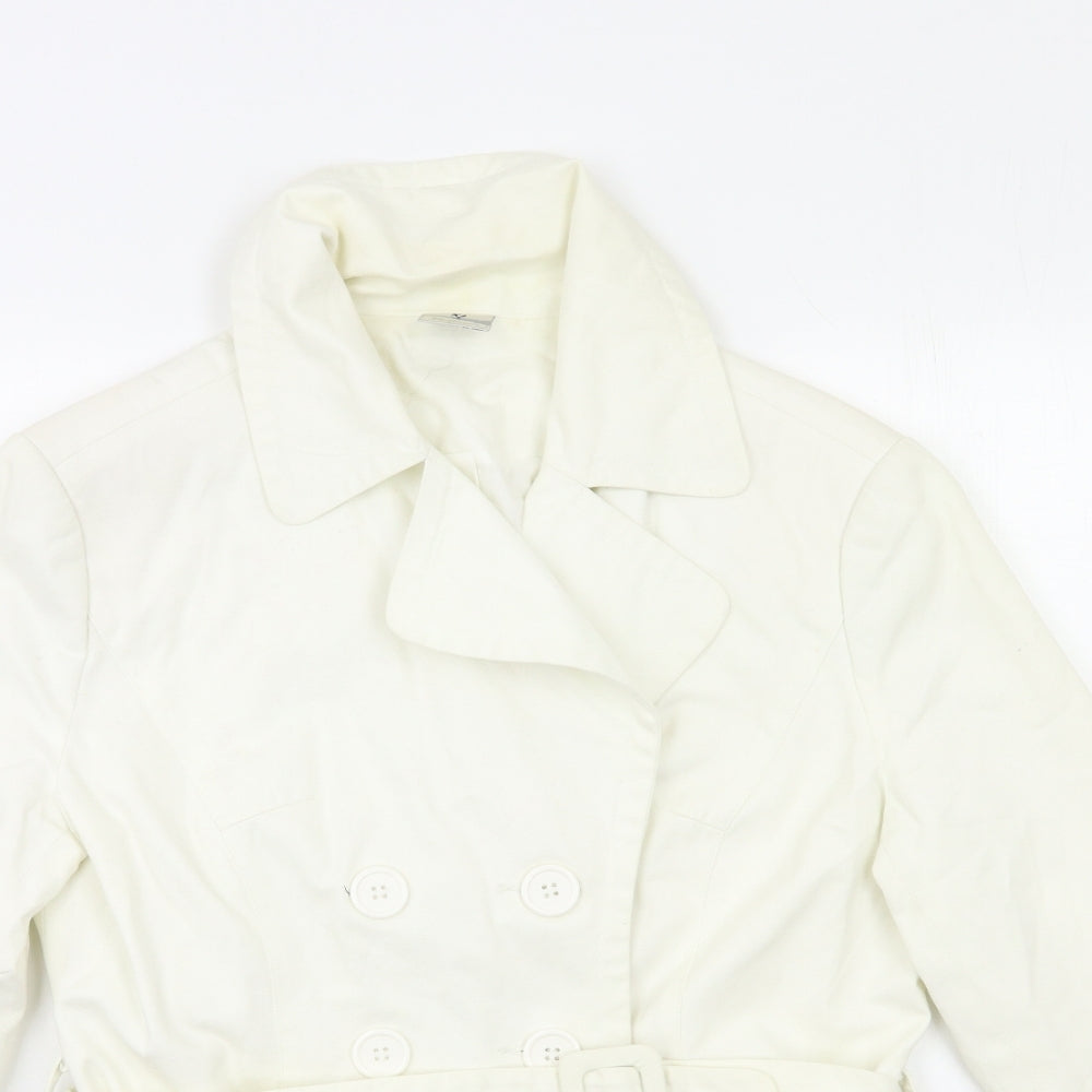 Xe Womens White   Pea Coat Coat Size 16