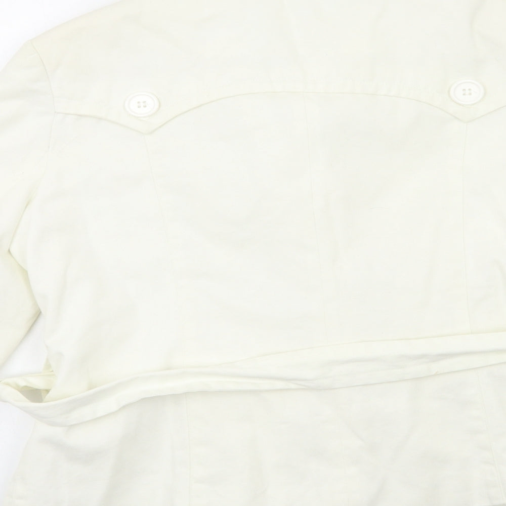Xe Womens White   Pea Coat Coat Size 16