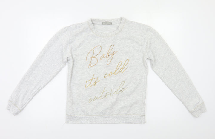 New Look Womens Grey   Pullover Sweatshirt Size 8