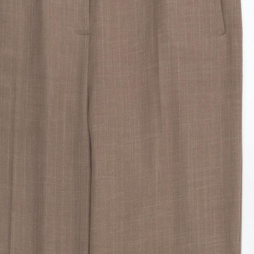 BHS Womens Beige Striped  Trousers  Size 20 L27 in