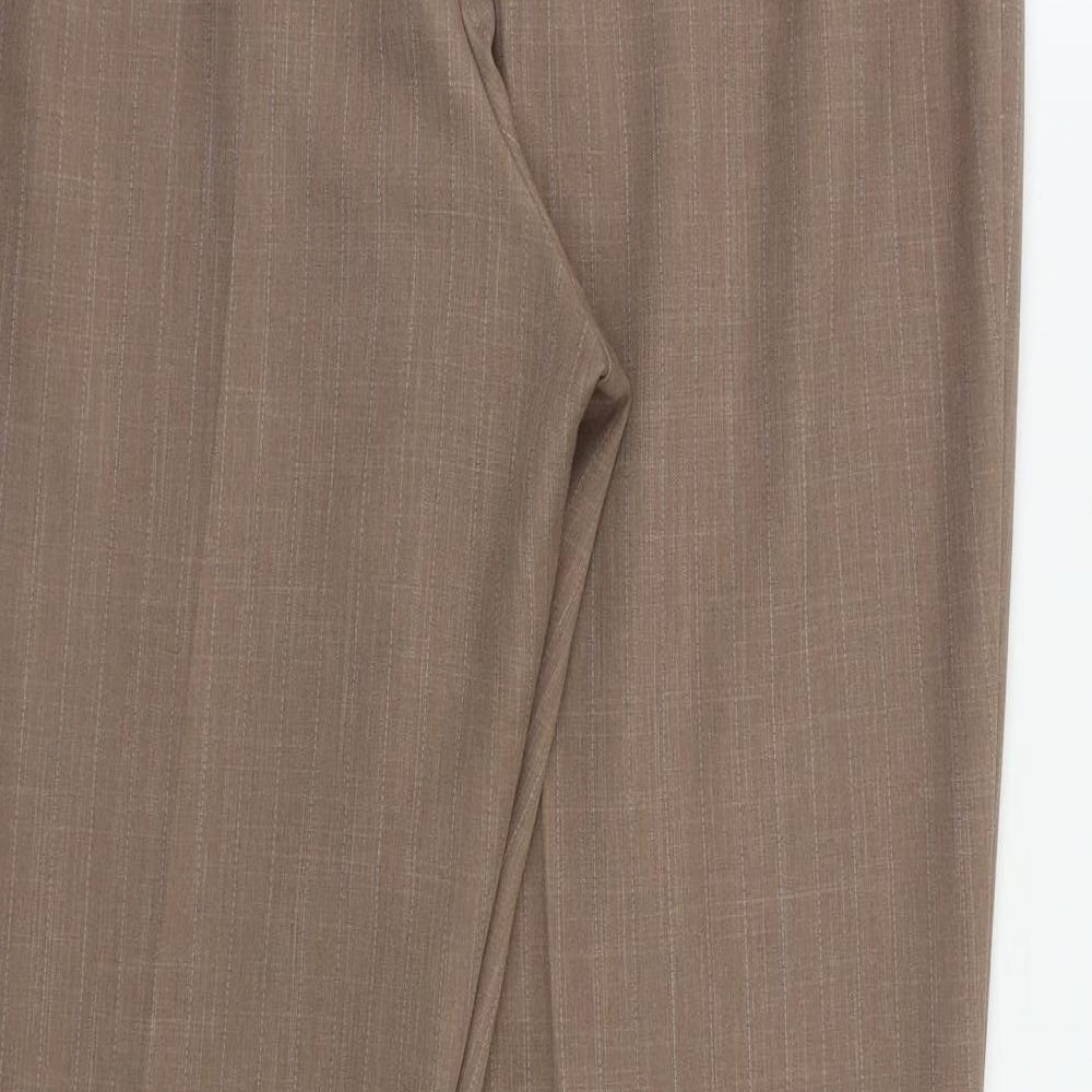 BHS Womens Beige Striped  Trousers  Size 20 L27 in
